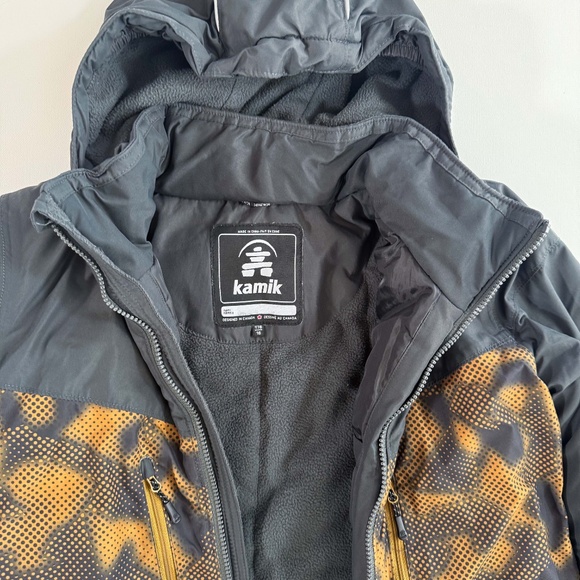 KAMIK Weatherproof Insulated Fleece Lined Ski Snowboard Jacket Grey Boy SZ 16 - Picture 8 of 12